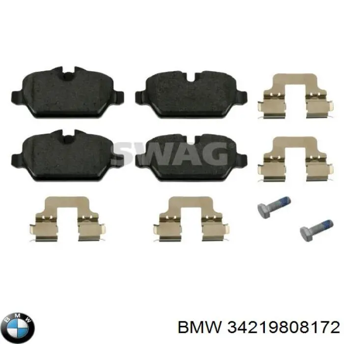 Колодки гальмові задні, дискові 34219808172 BMW