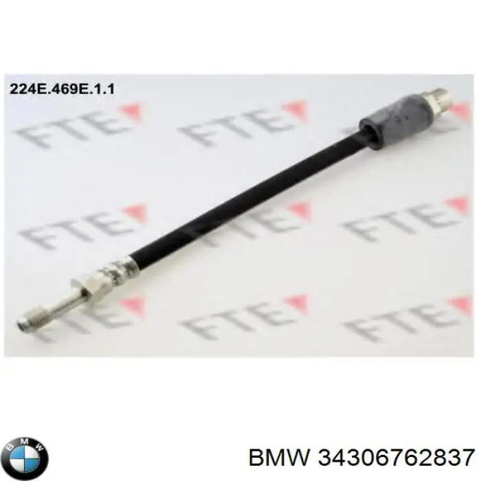 Шланг гальмівний задній BMW 34306762837 ціна, від 5.10 USD
