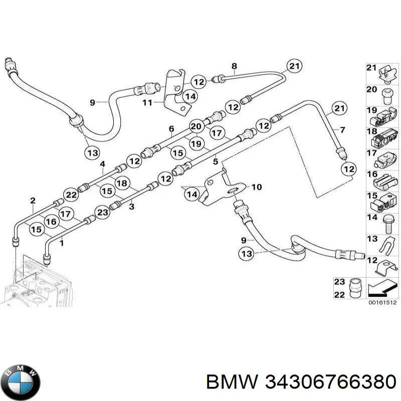 Радіатор кондиціонера 34306766380 BMW