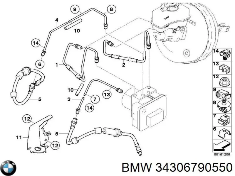 Купити 34306790550 BMW Гальмівні шланги передні