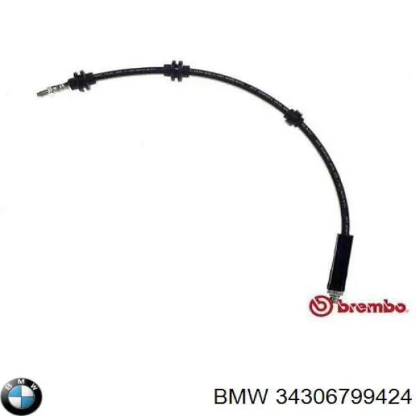 Шланг гальмівний передній BMW 34306799424 ціна, від 8.44 USD