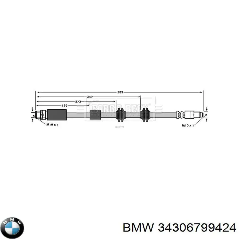 Купити 34306799424 BMW Гальмівні шланги передні
