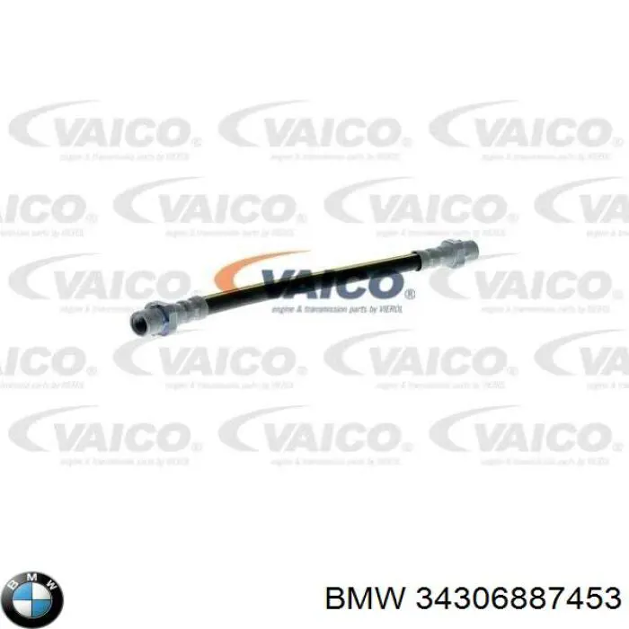 Шланг гальмівний задній, лівий BMW 34306887453 ціна, від 6.88 USD