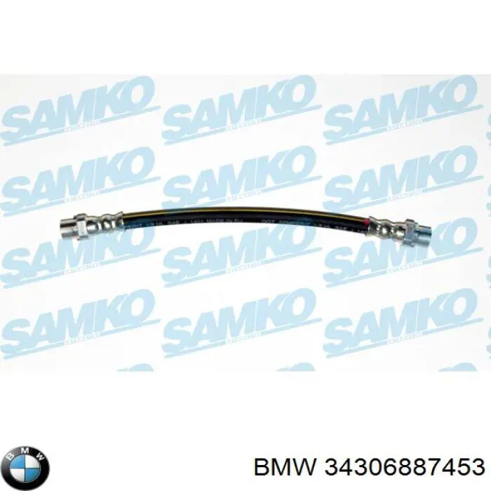 Купити 34306887453 BMW Шланг гальмівний задній, лівий