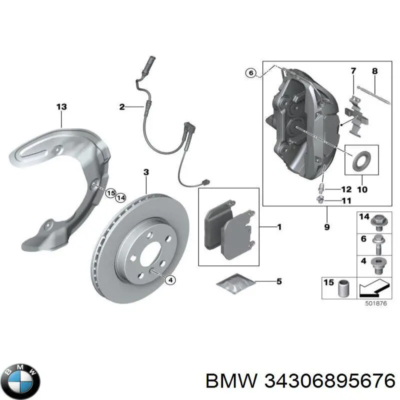Купити 34306895676 BMW Гальмівні шланги передні
