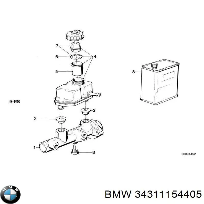 Купити 34311154405 BMW Головний гальмівний циліндр