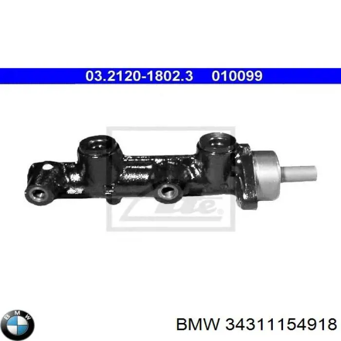 Циліндр головний гальма (Гідротормоз) BMW 34311154918 ціна, від 658.68 USD