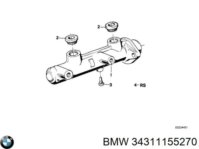 Циліндр головний гальма (Гідротормоз) BMW 34311155270 ціна, від 1158.30 USD
