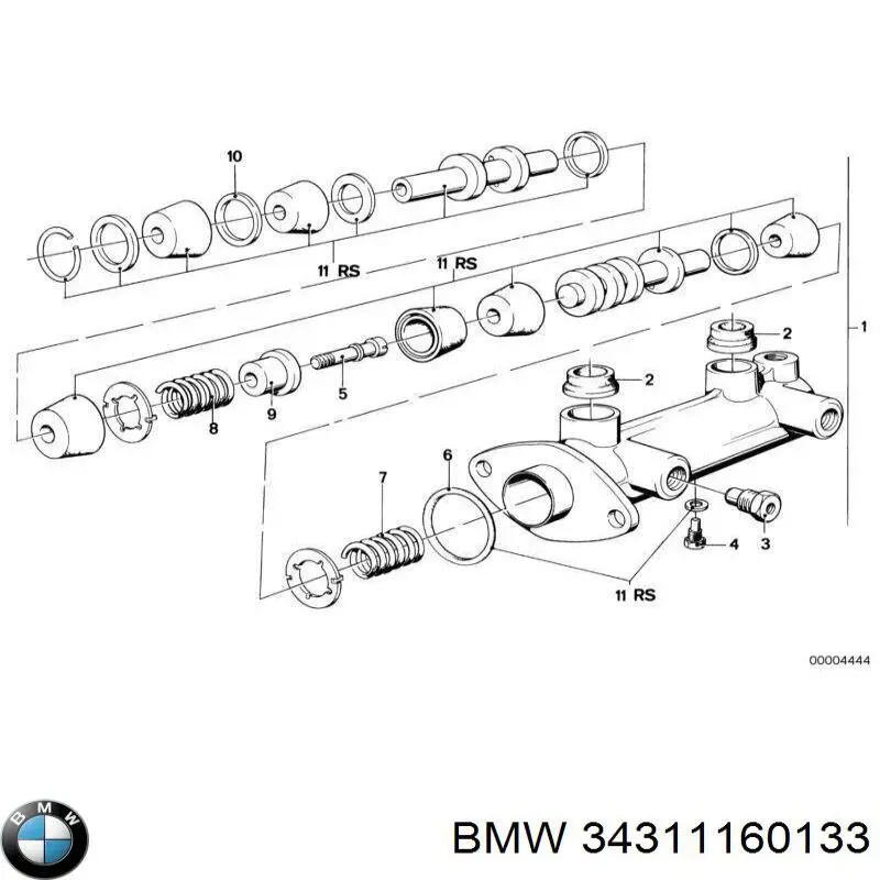 Ремкомплект гальмівного циліндру 34311160133 BMW