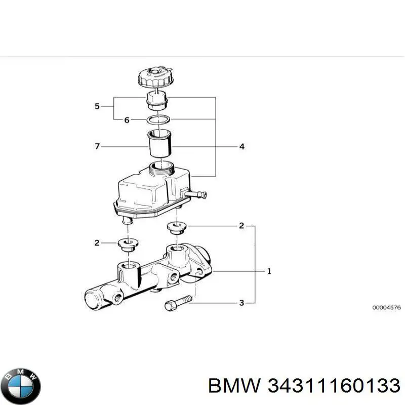 Ремкомплект головного гальмівного циліндру BMW 34311160133 ціна, від 3.02 USD