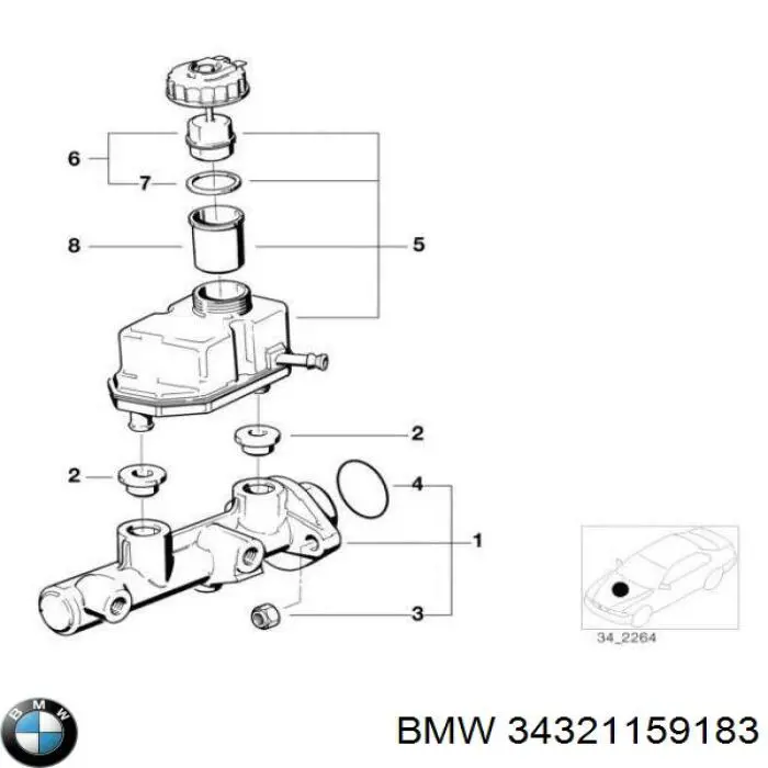 34321159183 BMW Розширювальний бачок охолодження