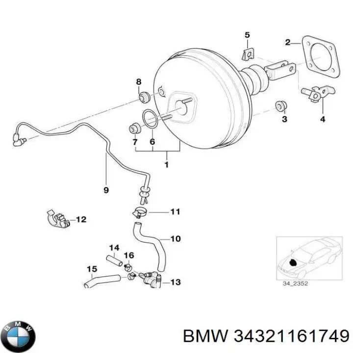 Купити 34321161749 BMW 