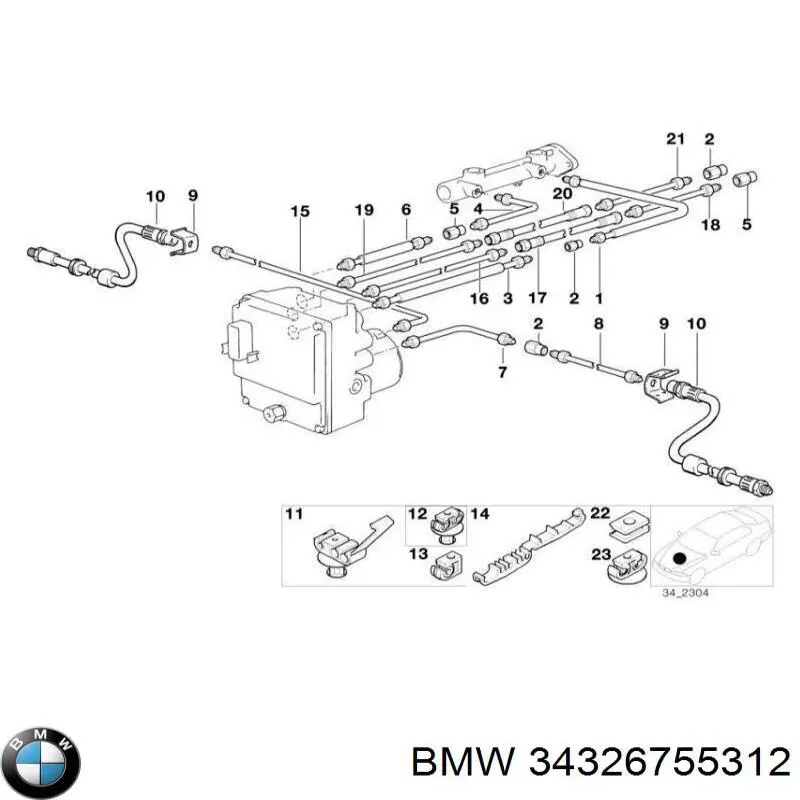 34326755312 BMW Трубопроводи пневматичного