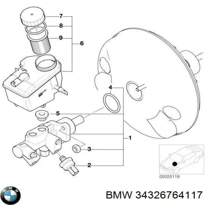 Купити 34326764117 BMW Бачок головного гальмівного циліндру (гальмівної рідини)