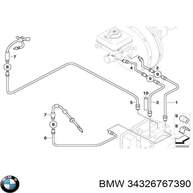 Шланг гальмівний 34326767390 BMW