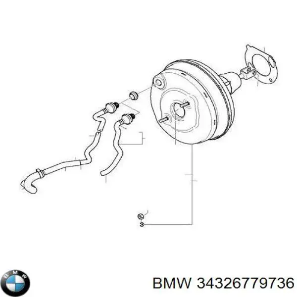 Підсилювач гальма вакуумний на BMW 7 (E65,66)