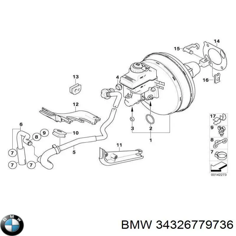 Вакуумника BMW 34336756338 ціна, від 250.22 USD