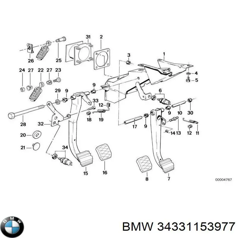  BMW 34331153977 ціна, від 47.76 USD