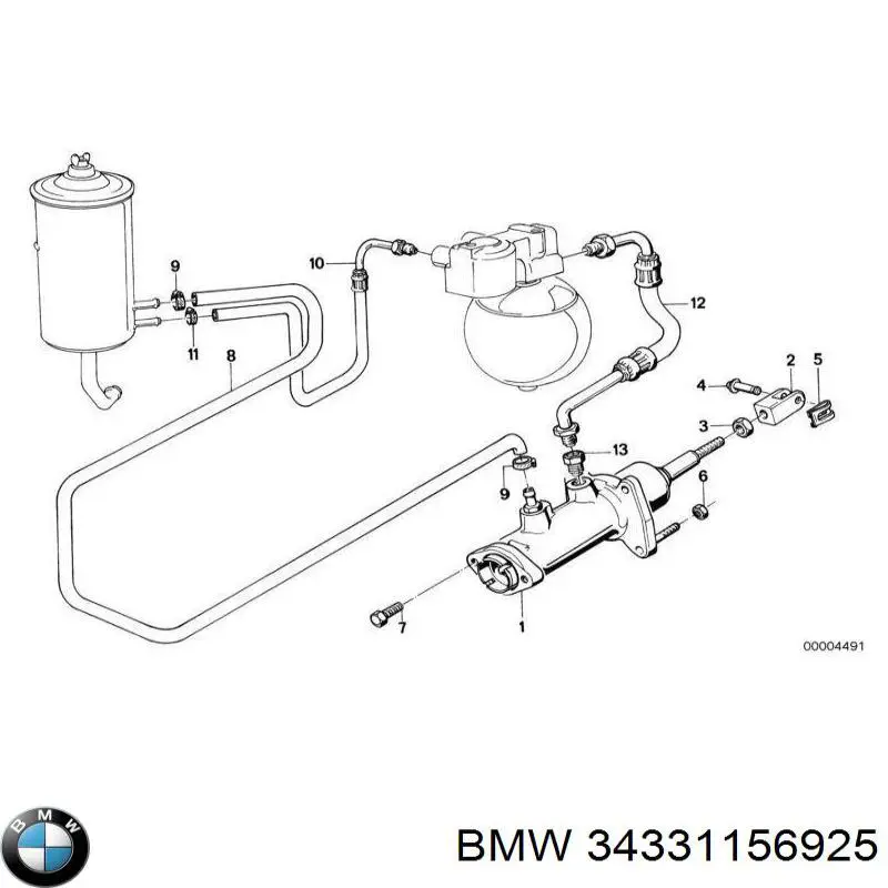 34331156925 BMW Підсилювач гальм вакуумний