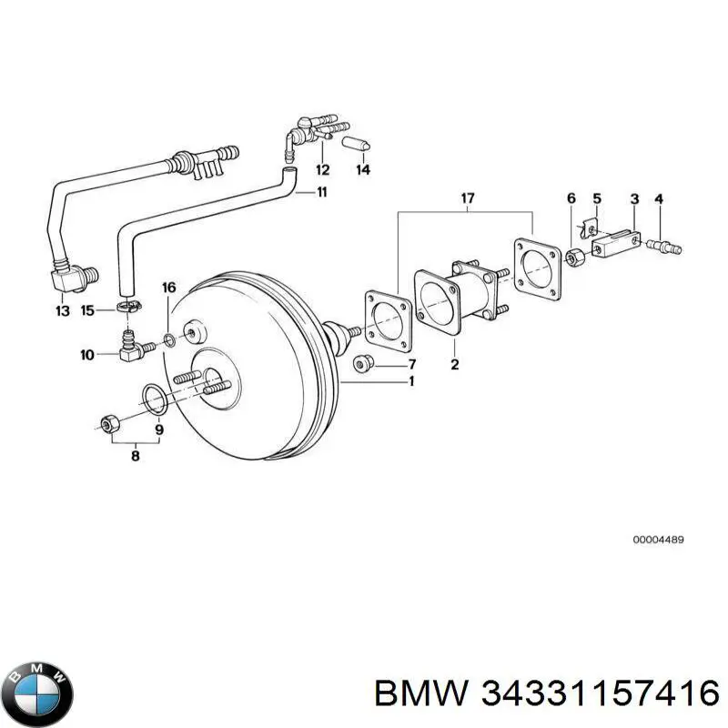 34331157416 BMW Підсилювач гальм вакуумний