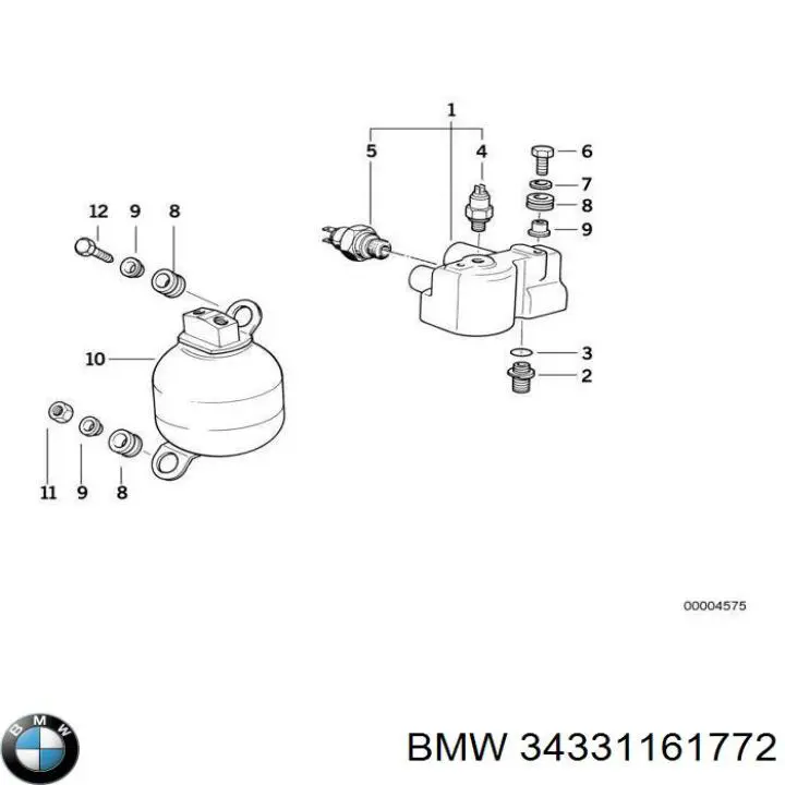 34331161772 BMW Циліндр гальмівний, головний