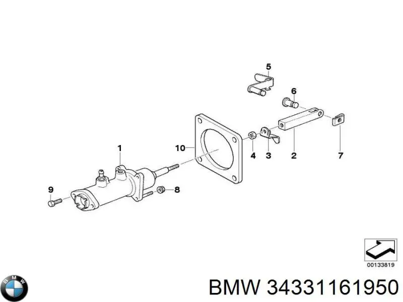 34331161950 BMW Циліндр гальмівний, головний