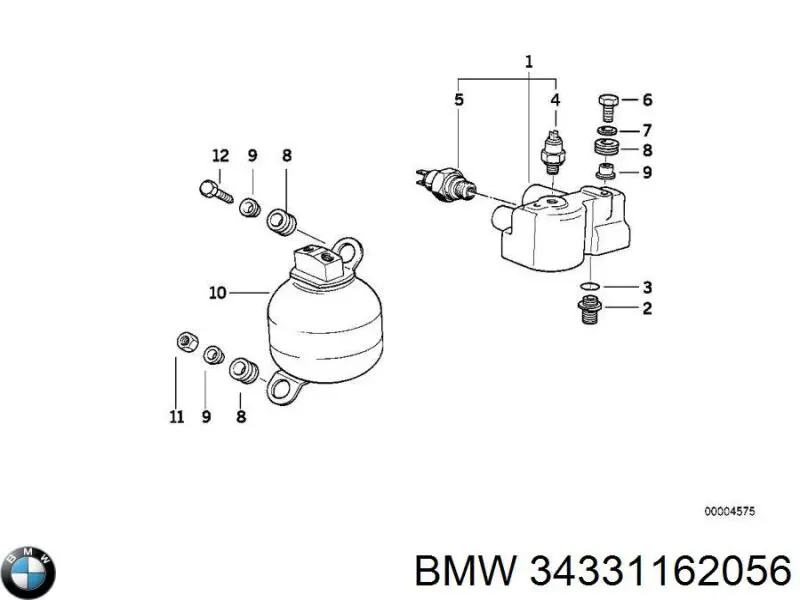34331162056 BMW Гідроакумулятор гальмівної системи
