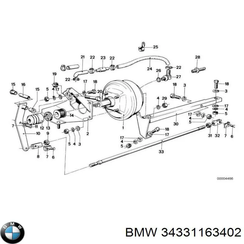 34331163402 BMW Підсилювач гальм вакуумний