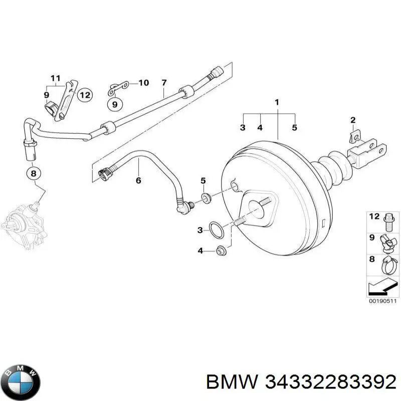 Вакуумника BMW 34332283392 ціна, від 556.80 USD