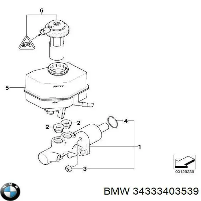 34333403539 BMW Бачок ГЦЗ