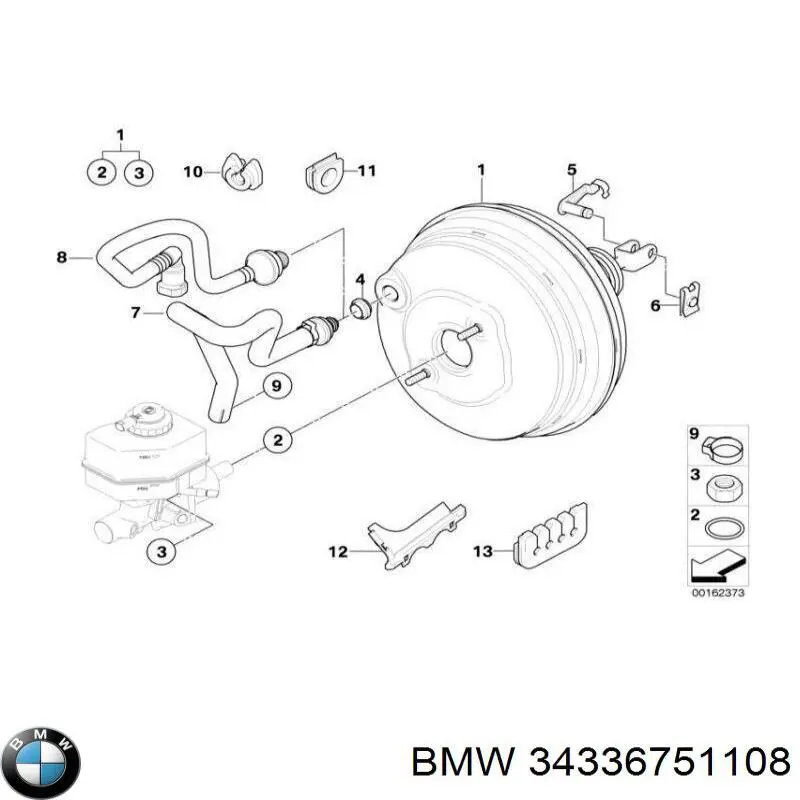 Трубка вакуумного підсилювача гальм 34336751108 BMW