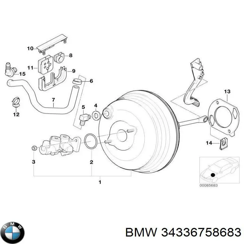  BMW 34336758683 ціна, від 47.51 USD