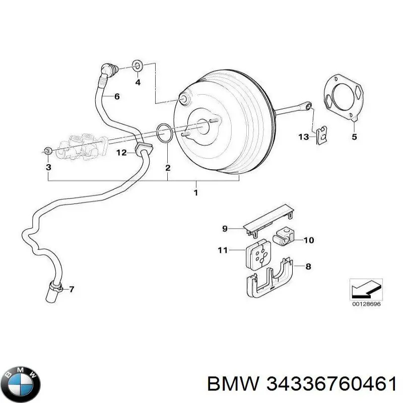 Підсилювач гальм 34336760461 BMW