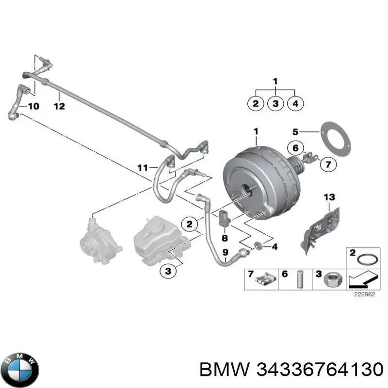 34336764130 BMW Підсилювач гальм вакуумний
