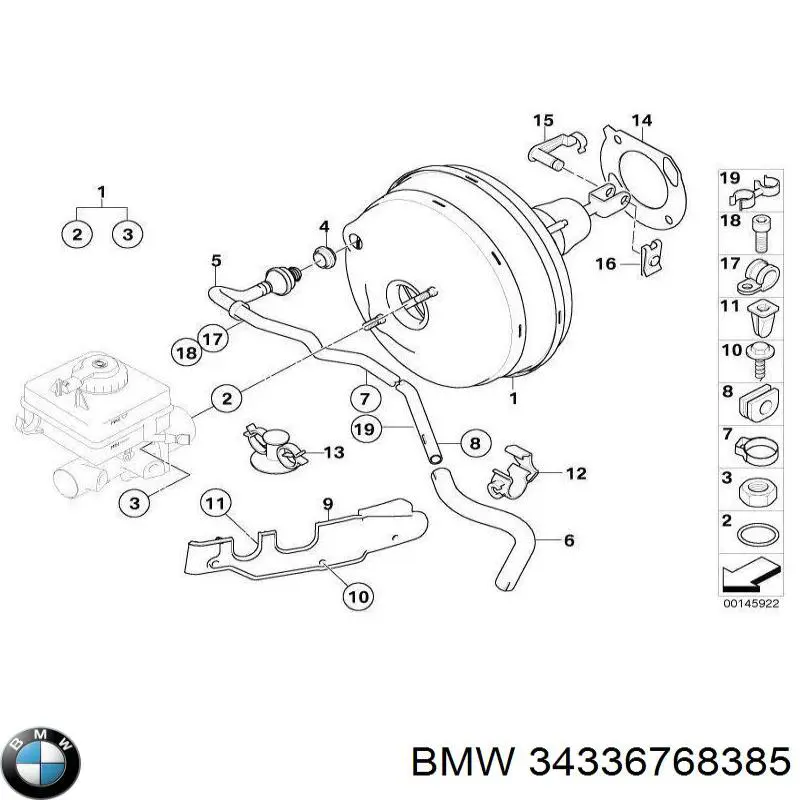 34336768385 BMW Шланг (патрубок) обігріву дросельної заслінки