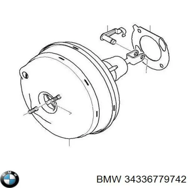 Підсилювач гальм 34336779742 BMW