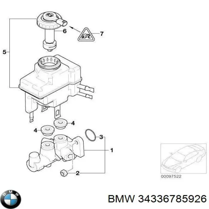34336785926 BMW Циліндр гальмівний, головний