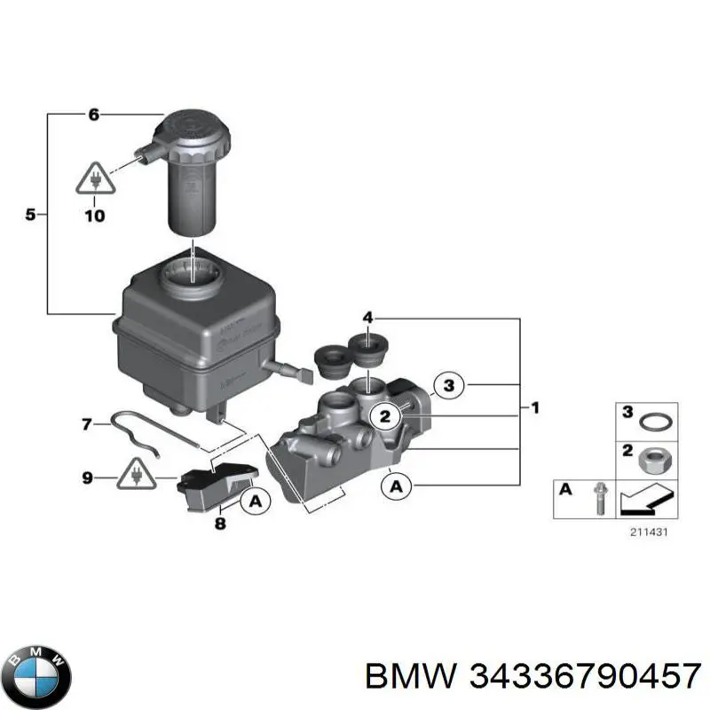 34336790457 BMW Циліндр гальмівний, головний