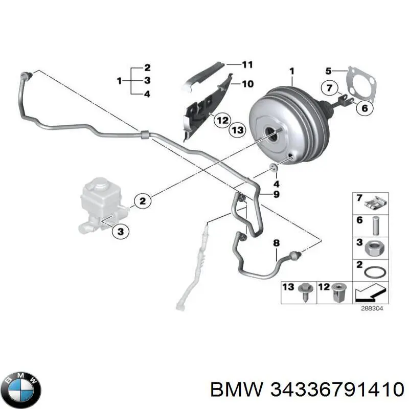 Вакуумника BMW 34336791410 ціна, від 37.92 USD