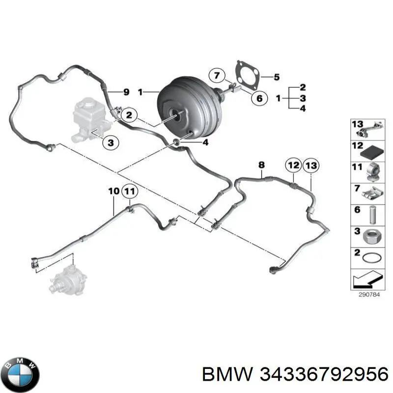 Вакуумника BMW 34336792956 ціна, від 14.29 USD
