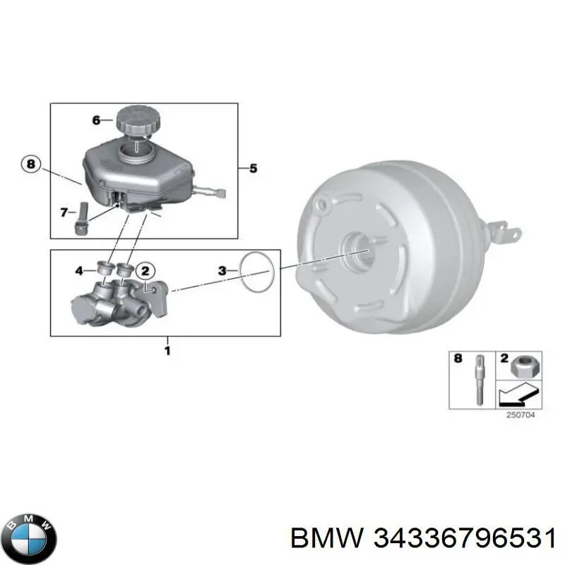 Бачок головного гальмівного циліндру на BMW 2  F23