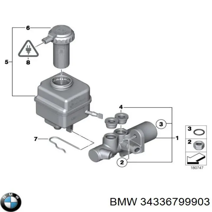 34336799903 BMW Циліндр гальмівний, головний