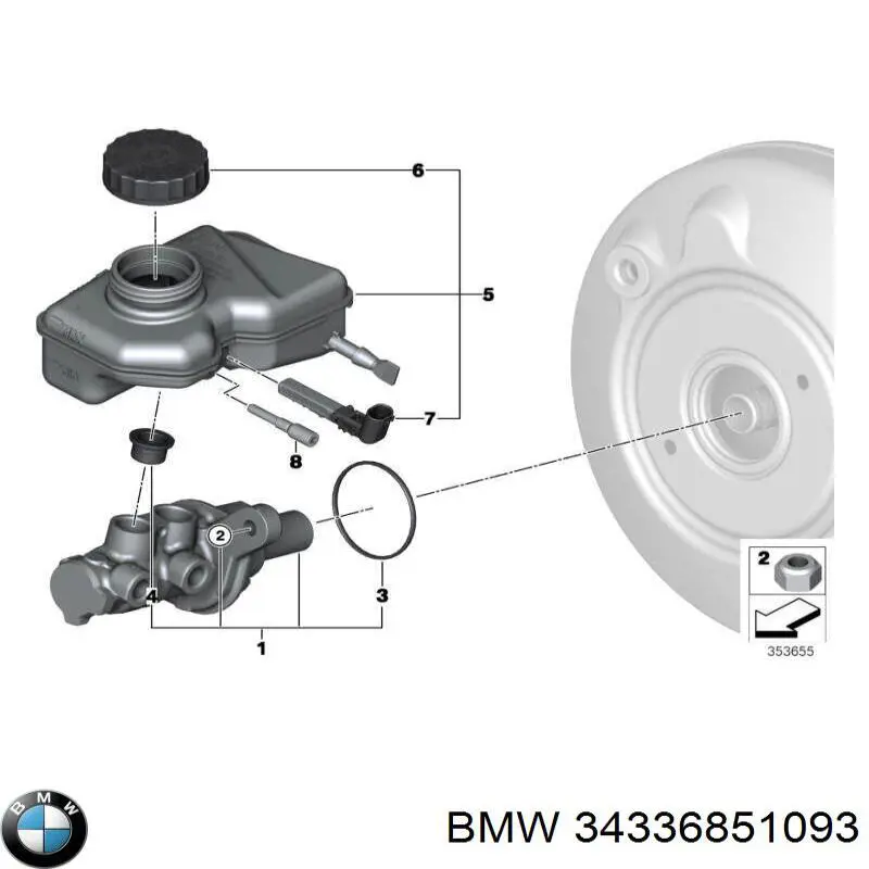 Циліндр головний гальма (Гідротормоз) на BMW 3 (F30, F80)