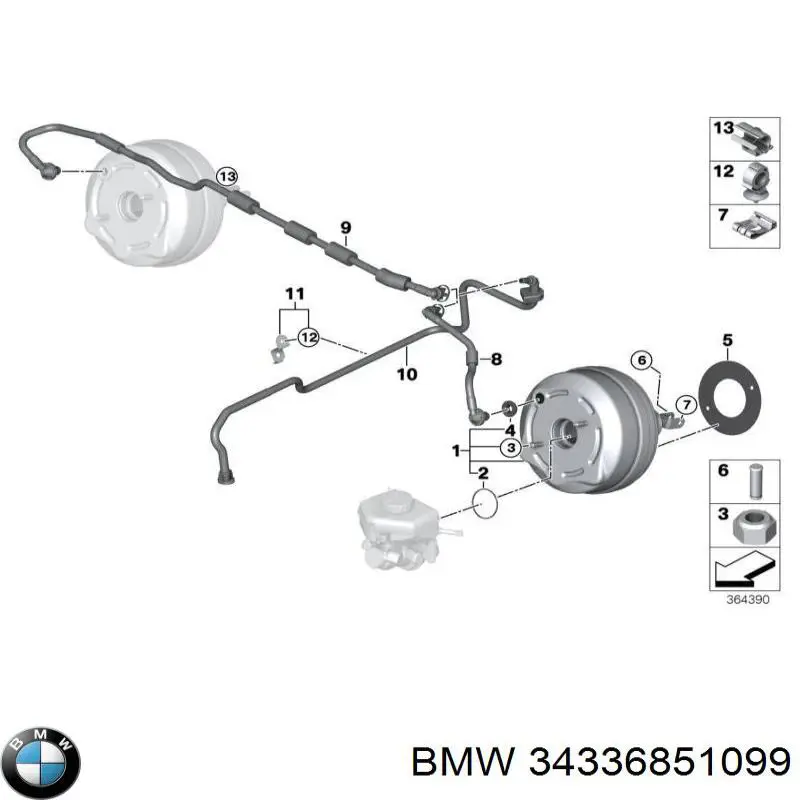 Підсилювач (гідровакуумний) на BMW 3 (F34)