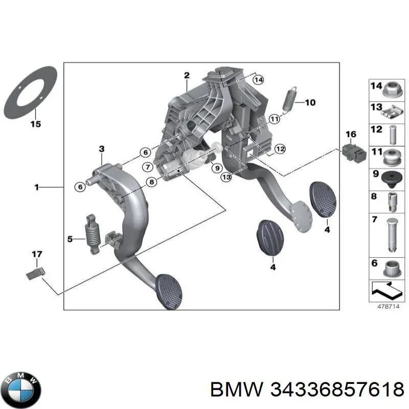  BMW 34336857618 ціна, від 7.69 USD