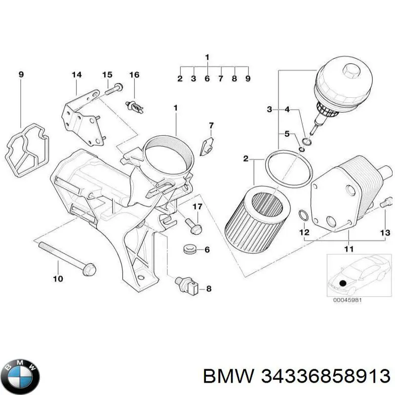 Підсилювач гальм 34336858913 BMW