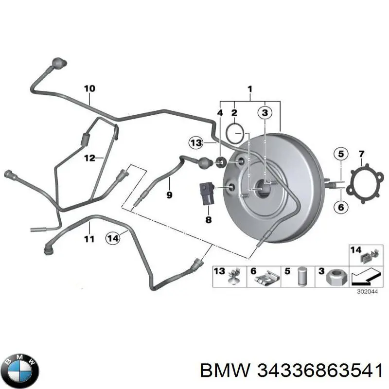 PSA143 TRW Підсилювач гальм вакуумний