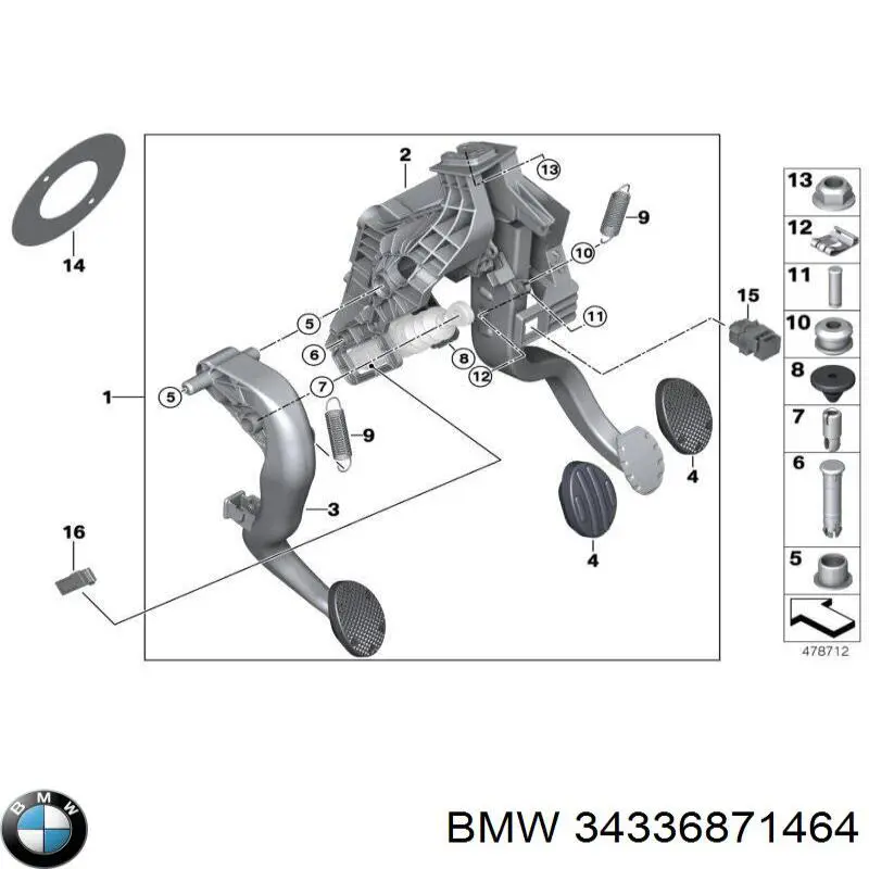 Вакуумника BMW 34336871464 ціна, від 22.70 USD
