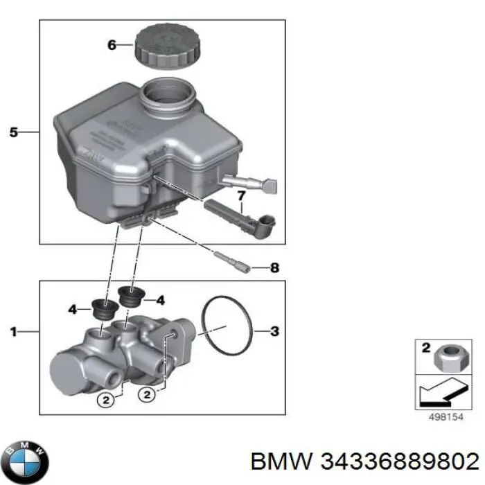 34336889802 BMW Бачок головного гальмівного циліндру
