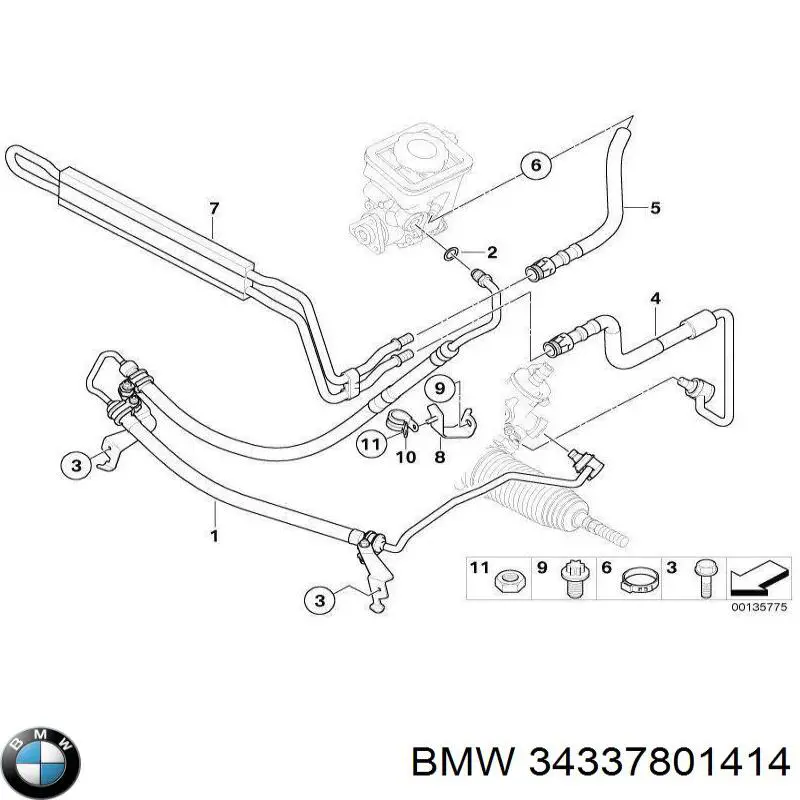 Пістон (кліп) кріплення підкрилки переднього крила BMW 34337801414 ціна, від 7.87 USD